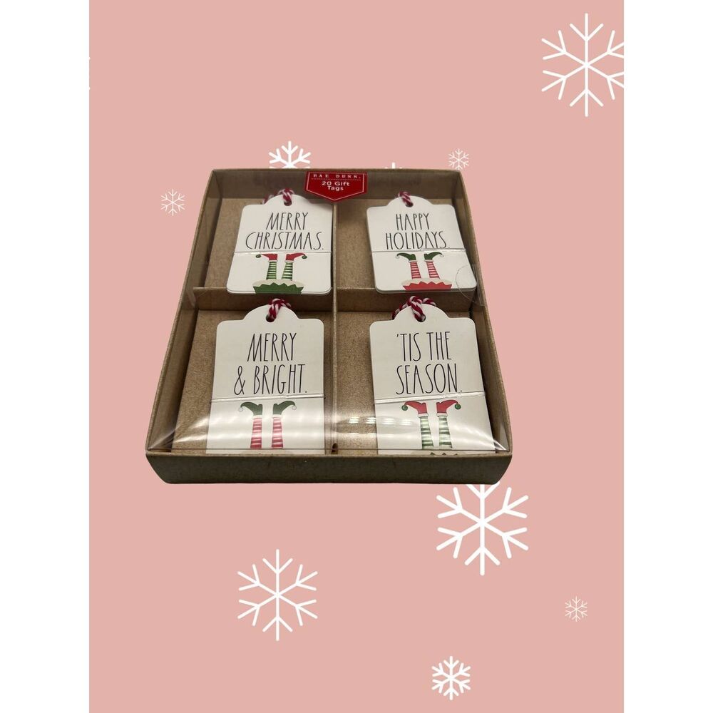 Rae Dunn Christmas Gift Tags Set Of 20